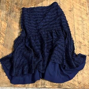 Anthropologie Maeve navy blue skirt size small